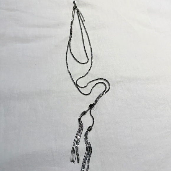 CAROLINE NERON silver tassel necklace ❤️ - Picture 7 of 7